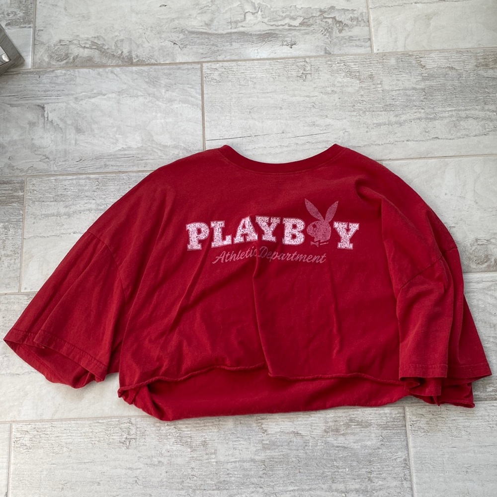 Playboy Oversized Cropped Flowy T-Shirt